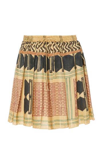 Volantis Short Silk Crepe Skirt