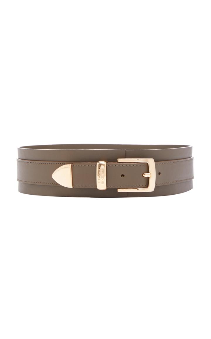 Moda Operandi Brandon Maxwell Wide Leather Waist Belt Size: L