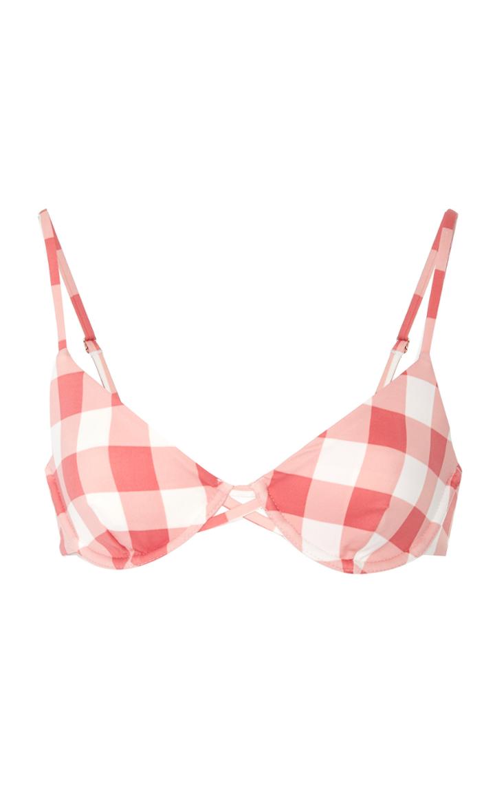 Tori Praver Lola Gingham Underwire Bikini Top