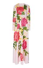 Moda Operandi Andrew Gn Long Sleeve Floral-printed Crepe Gown Size: 34
