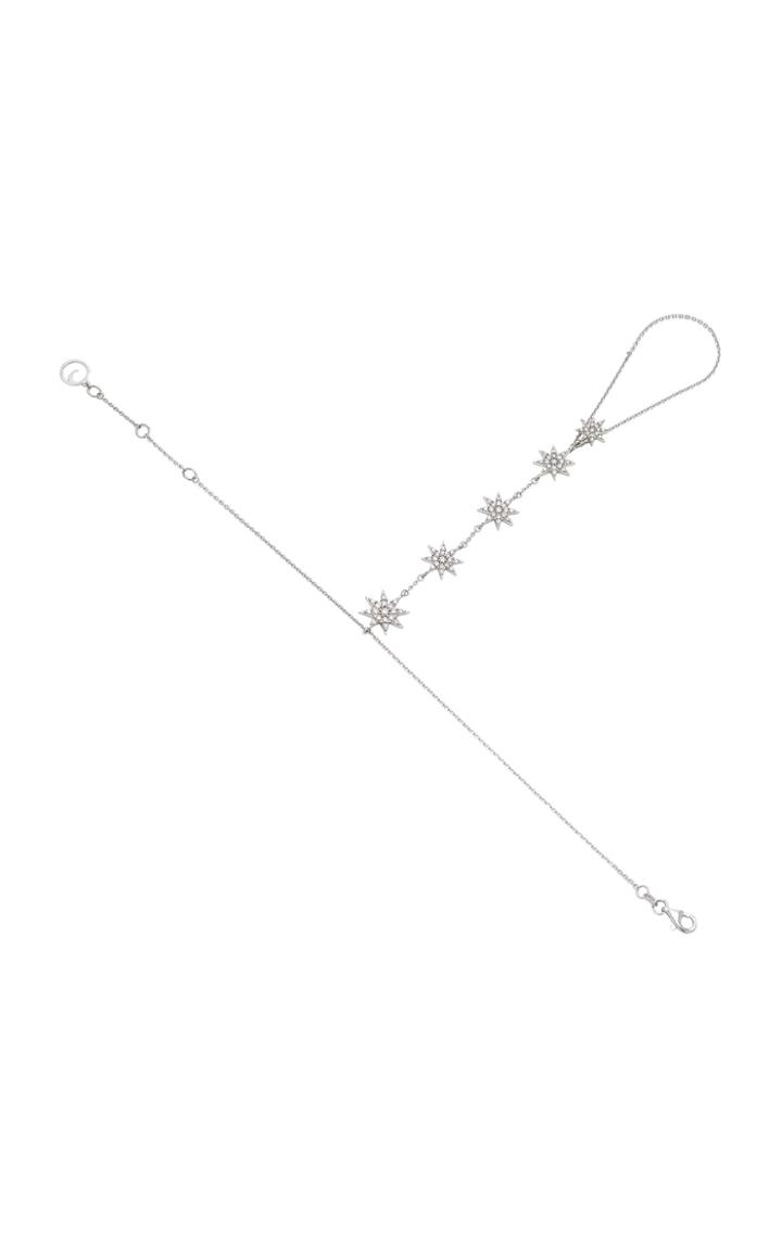 Bee Goddess Venus Star 14k White Gold Diamond Bracelet