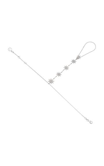 Bee Goddess Venus Star 14k White Gold Diamond Bracelet