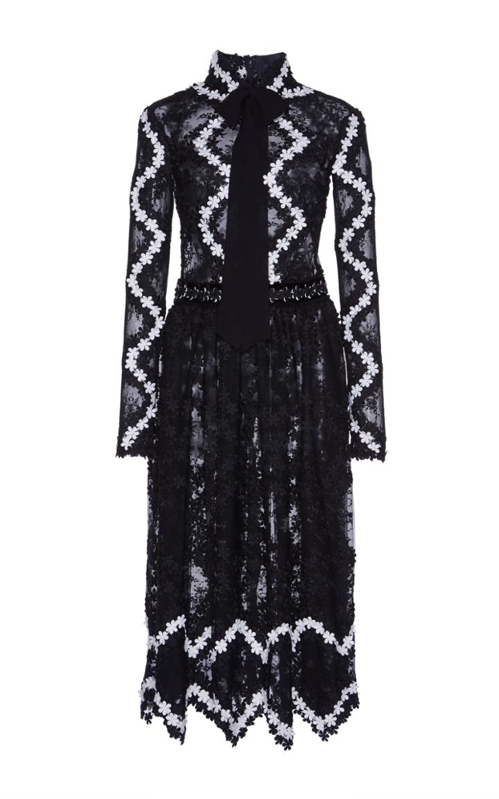 Costarellos Collared Bow Tie Dress