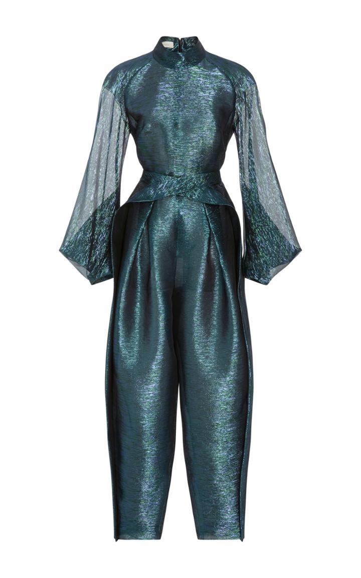 Delpozo Long Sleeve Lurex Jumpsuit