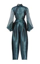 Delpozo Long Sleeve Lurex Jumpsuit