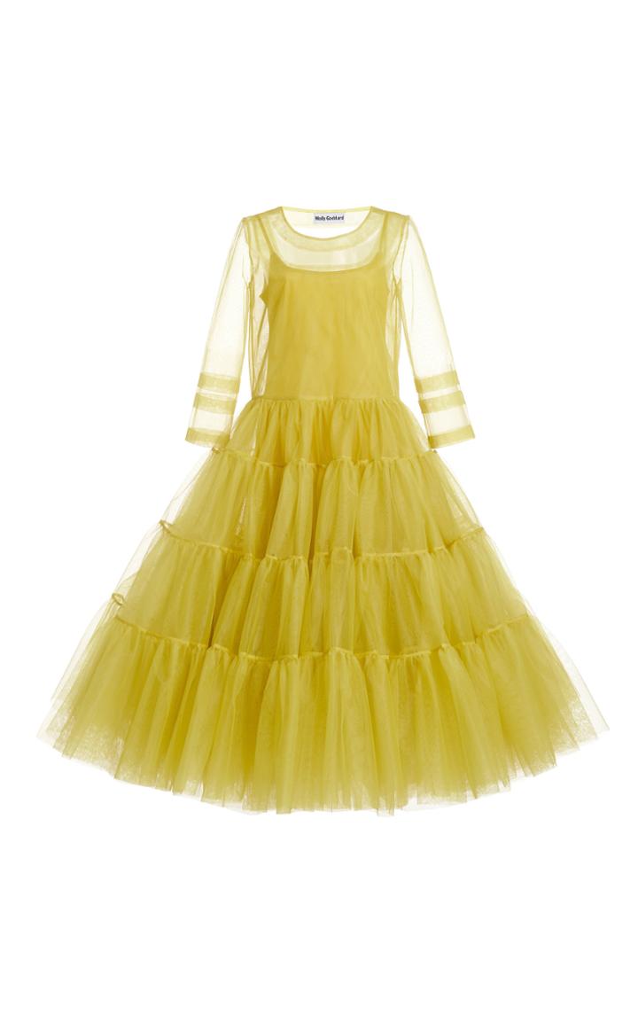 Moda Operandi Molly Goddard Suzelle Tiered Tulle Midi Dress