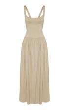 Anna Quan Giselle Stretch Cotton-blend Midi Dress