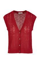 Moda Operandi Giuliva Heritage Collection The Abigail Vest Silk Open Knit Size: Xs