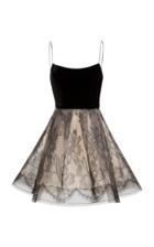 Alex Perry Hensley Velvet Lace Mini Dress
