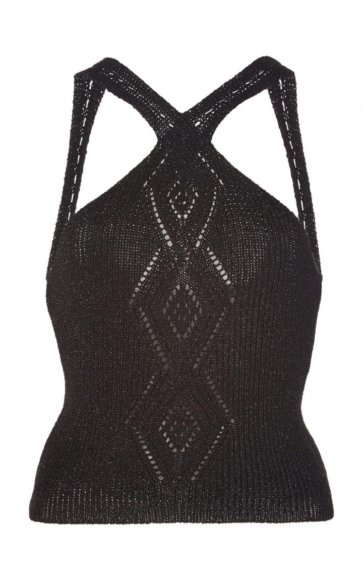 Peter Pilotto Lurex Knit Halter Top