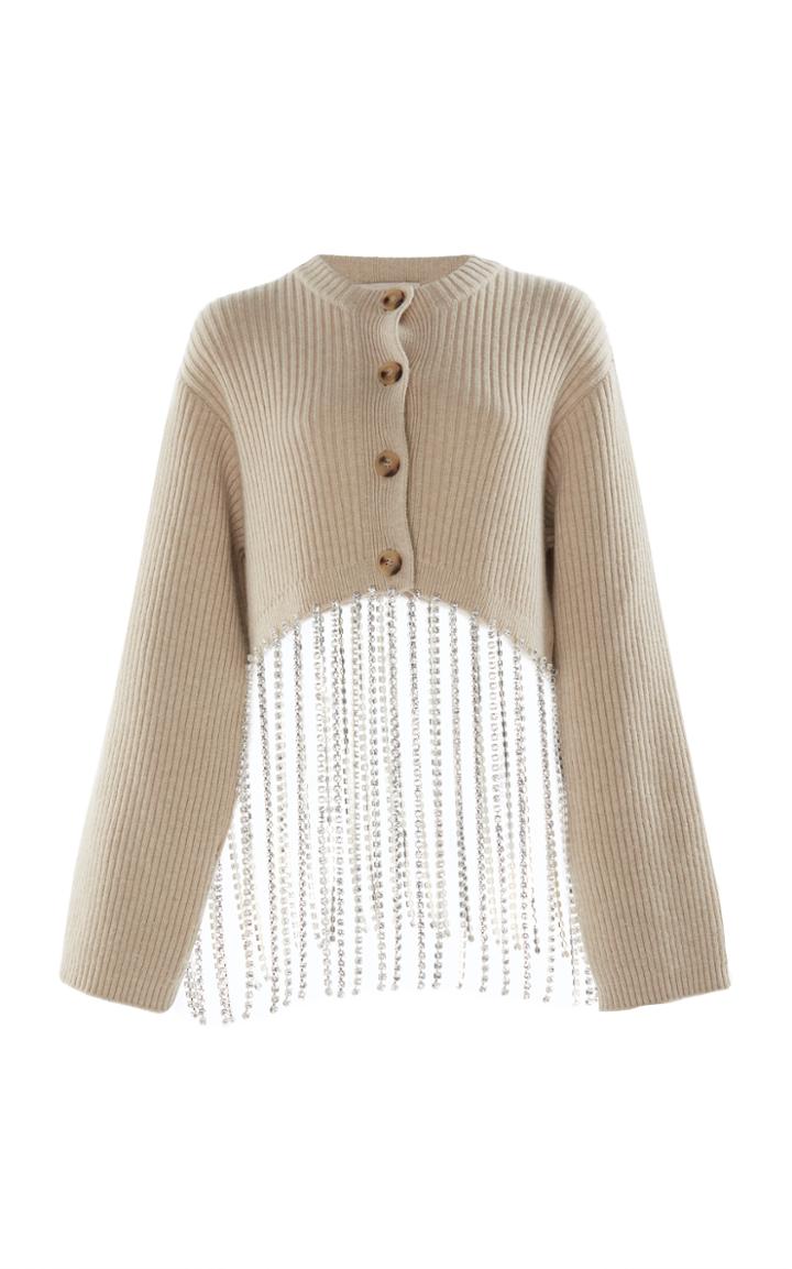 Christopher Kane Cropped Fringe Cardigan
