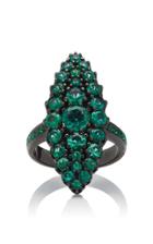 Colette Jewelry 18k Oxidized Gold Emerald Ring