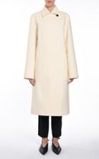 Moda Operandi Jil Sander Long Lined Cotton Structured Coat