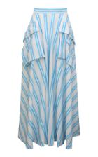 Moda Operandi Rejina Pyo Lena Pocket-detailed Striped Organic Cotton Full Maxi Skirt