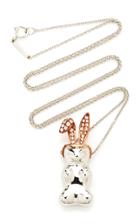 Lauren X Khoo Gummy Bear 18k White Gold Rose Gold And Diamond Necklace