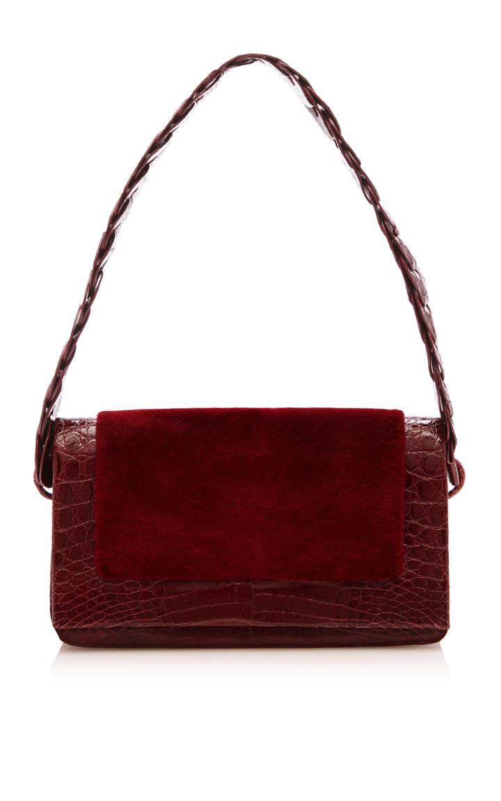 Nancy Gonzalez Sheered Mink Flap Shoulder Bag