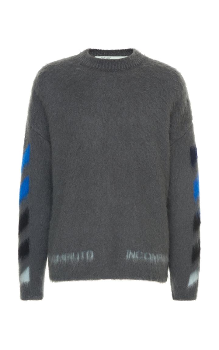 Off-white C/o Virgil Abloh Logo-intarsia Wool Sweater