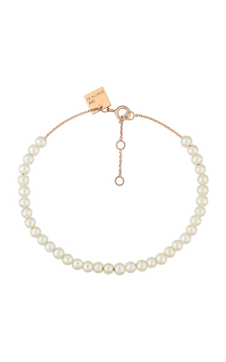 Ginette Ny Mini Maria 18k Rose Gold Mother-of-pearl Bracelet