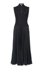 Prada Stretch-knit And Pliss Midi Dress