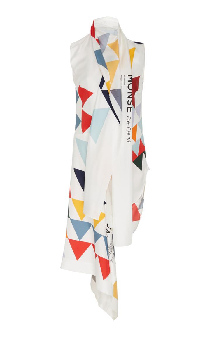 Monse Logo Print Scarf Top
