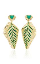 Aurlie Bidermann Selena Clip Earrings With Turquoise And Green Enamel