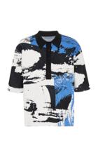 Moda Operandi 3.1 Phillip Lim Short Sleeve Postcard Jacquard Polo Size: Xs