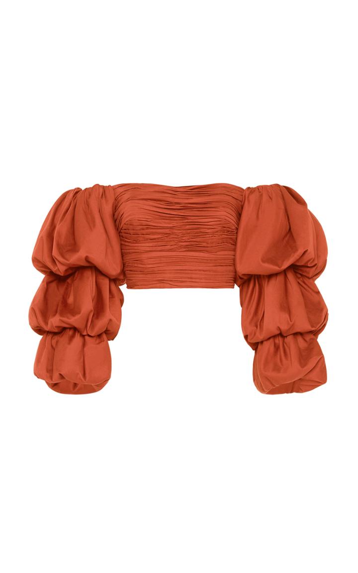 Moda Operandi Aje Transcend Cotton Off-the-shoulder Crop Top
