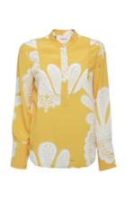 Moda Operandi La Doublej Portofino Floral Button-down Silk Shirt Size: S
