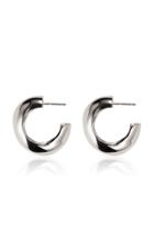 Agmes Celia Medium Sterling Silver Hoop Earrings