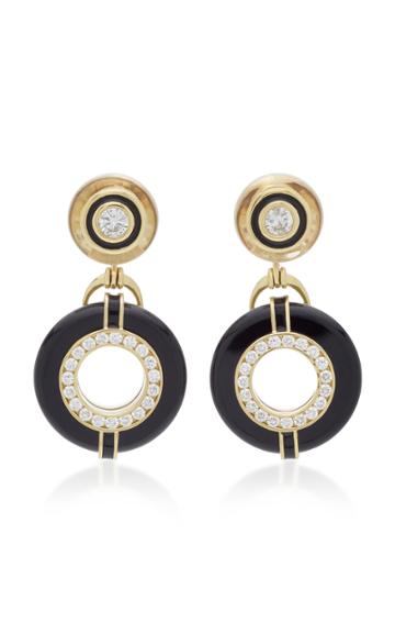 Andrew Glassford Donut Series Iii Diamond And Black Onyx Earrings