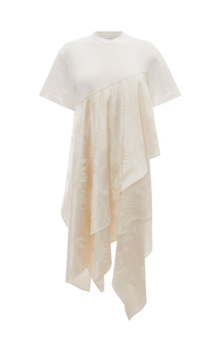 Moda Operandi Jw Anderson Asymmetric Tiered Satin T-shirt