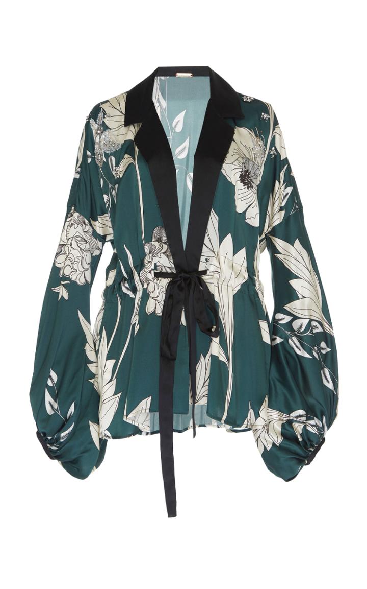 Johanna Ortiz Cilician Gates Silk Satin Jacket