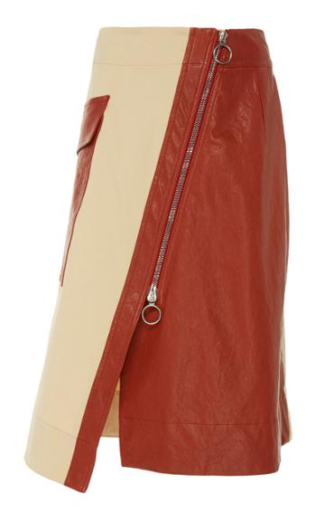 Cdric Charlier Asymmetric Cotton Skirt