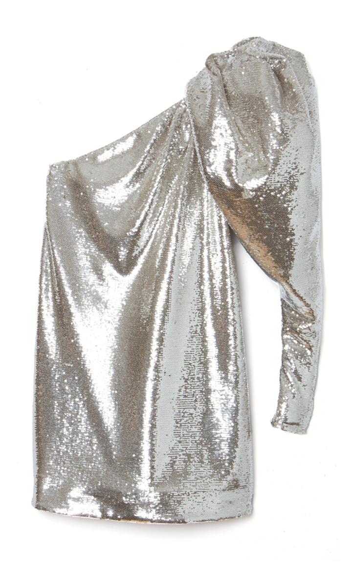 Moda Operandi Carolina Herrera Sequined One-shoulder Mini Dress
