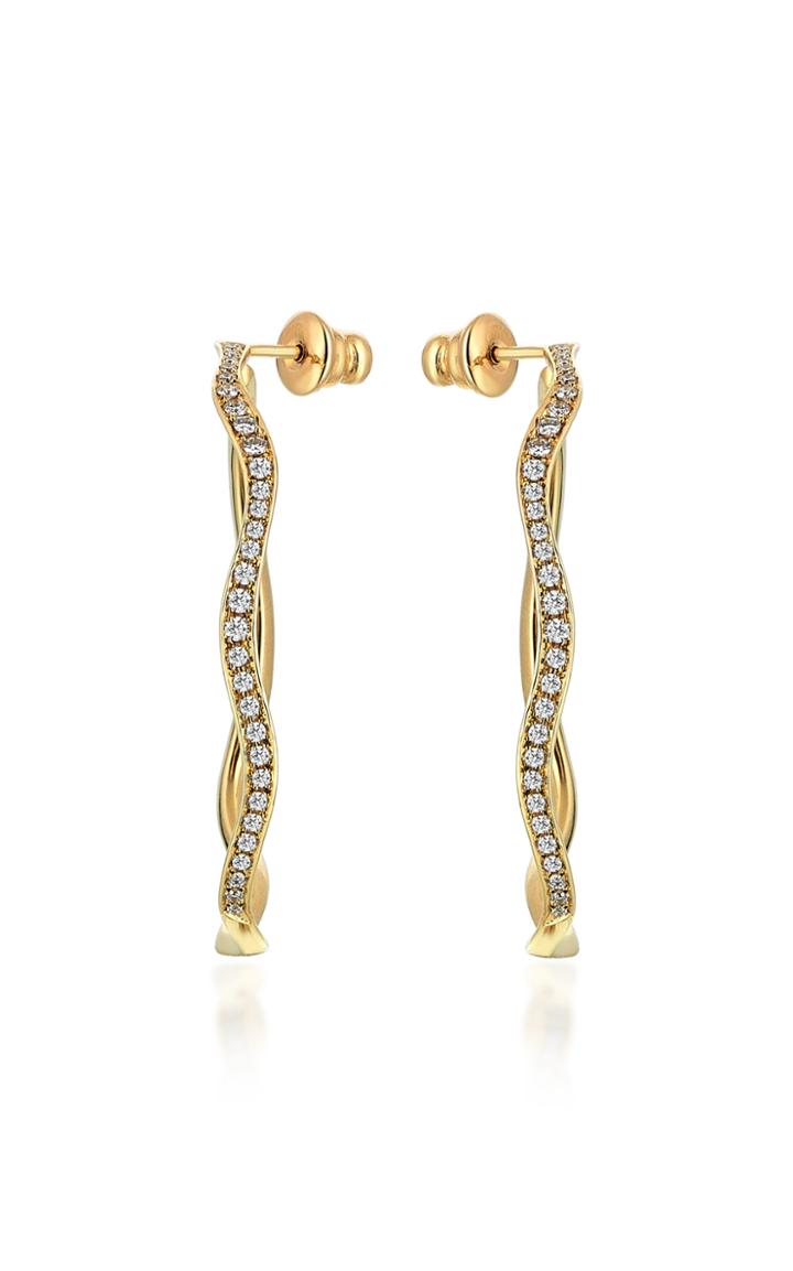 Gilan Cintemani 18k Yellow Gold Diamond Hoop Earrings