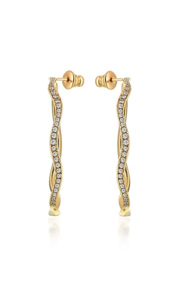 Gilan Cintemani 18k Yellow Gold Diamond Hoop Earrings