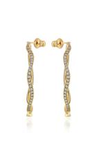 Gilan Cintemani 18k Yellow Gold Diamond Hoop Earrings