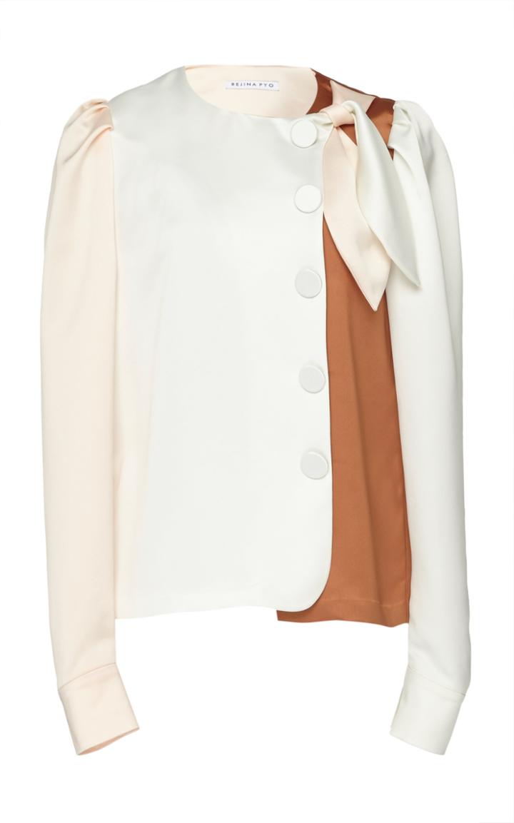 Rejina Pyo Lydia Satin Neck Tie Blouse