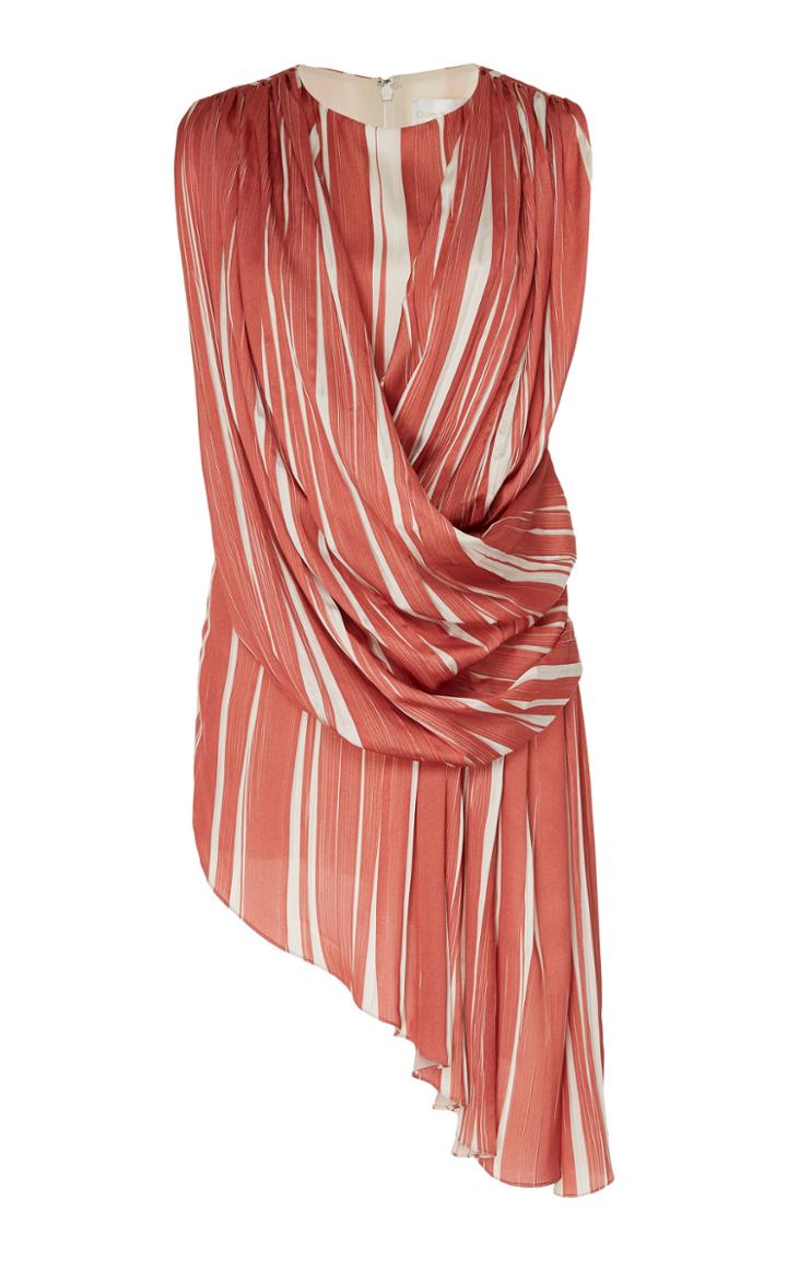 Christian Siriano Striped Draped Blouse