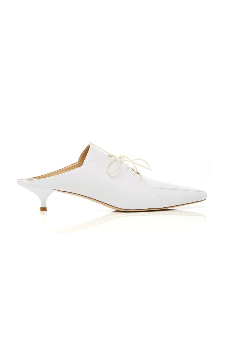 Rosie Assoulin Spectator Square Toe Kitten Heel