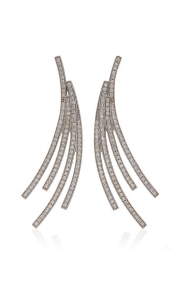 Lynn Ban Jewelry Sterling Silver Diamond Earrings