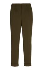 Ami Tapered Pleated Cotton-twill Chinos