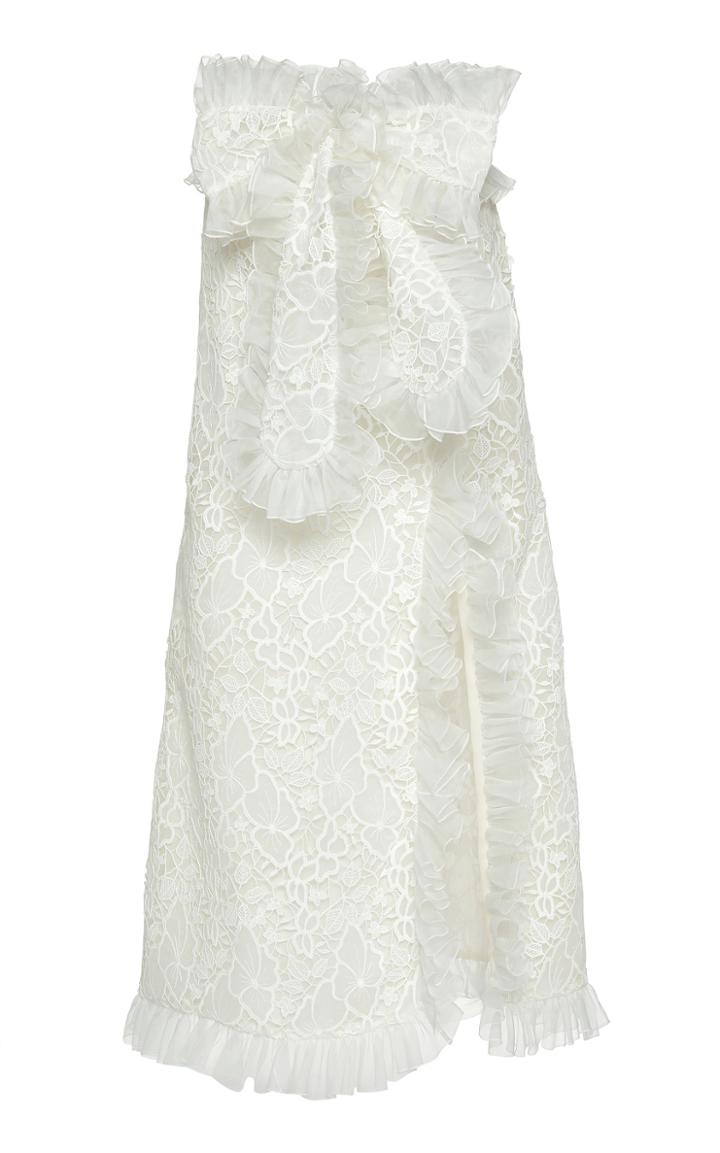 Moda Operandi Giambattista Valli Draped Lace Midi Skirt Size: 42