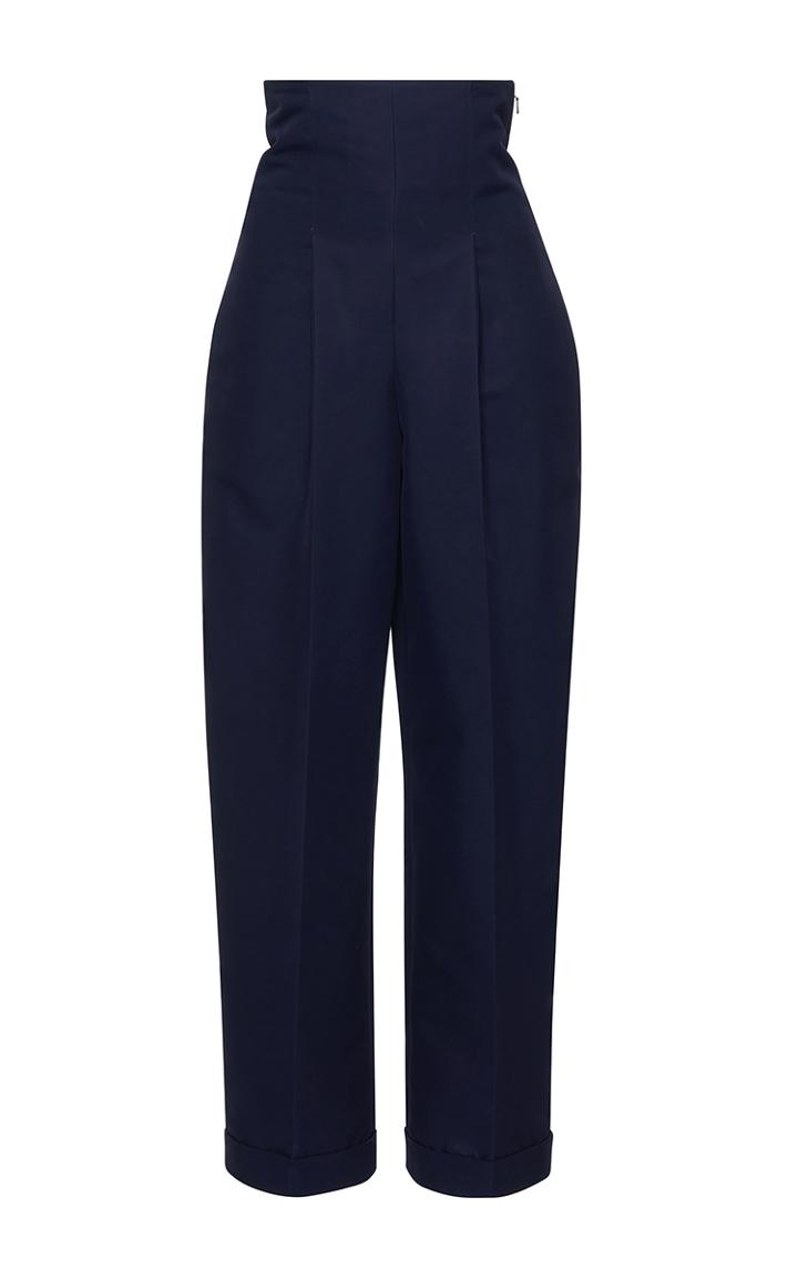 Salvatore Ferragamo Pleated High Rise Cropped Trousers