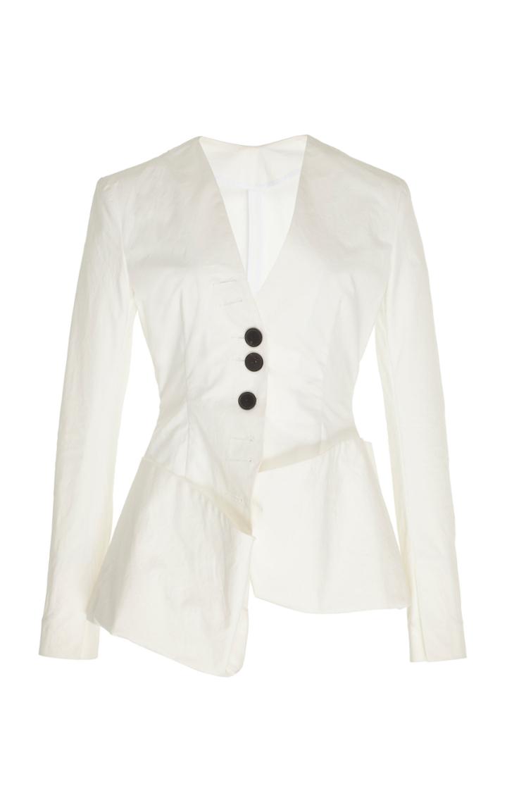 Moda Operandi A.w.a.k.e. Mode Button-accented Plunging Blazer Size: 36