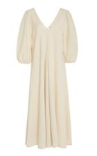 St. Agni Sunday Linen-blend Midi Dress Size: Xs