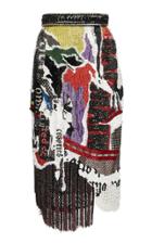 Balmain Patchwork Newspaper Skirt