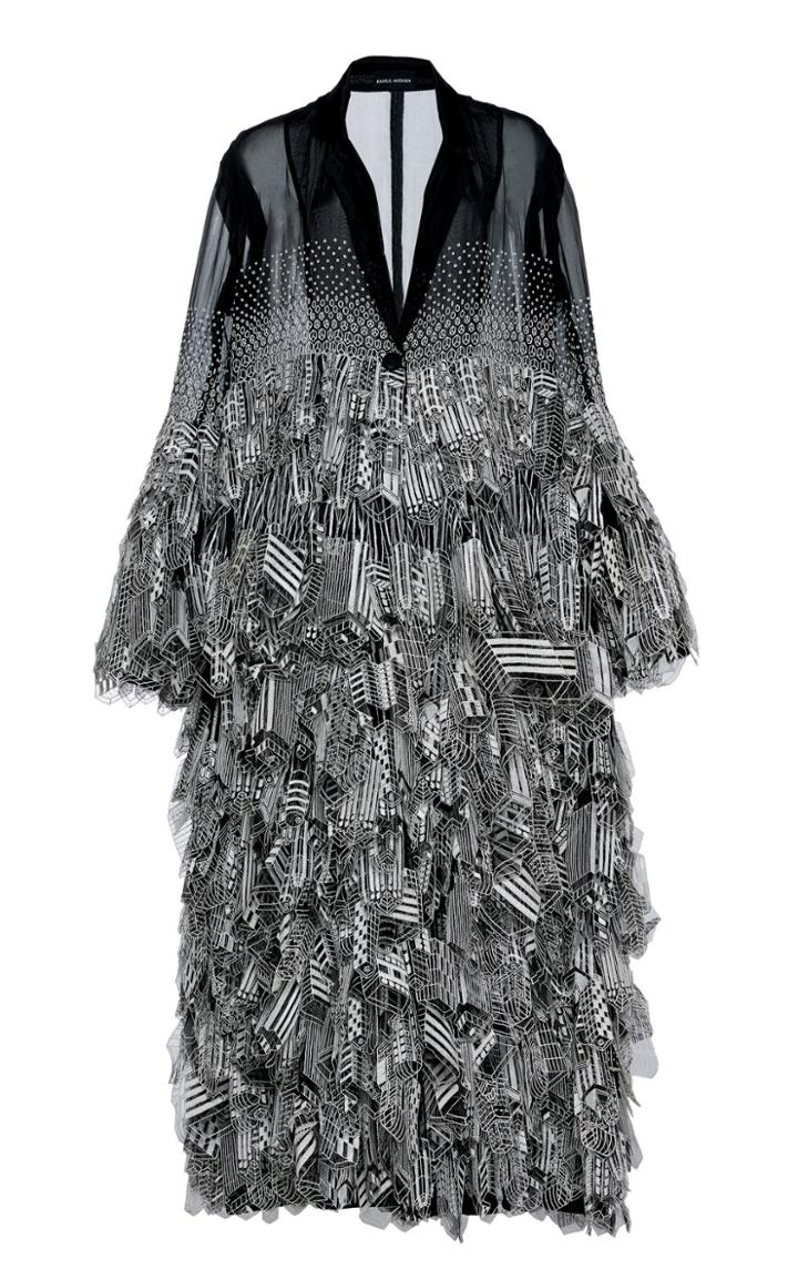 Moda Operandi Rahul Mishra Cityscape Metamorphosis Embroidered Fringed Silk Coat Si