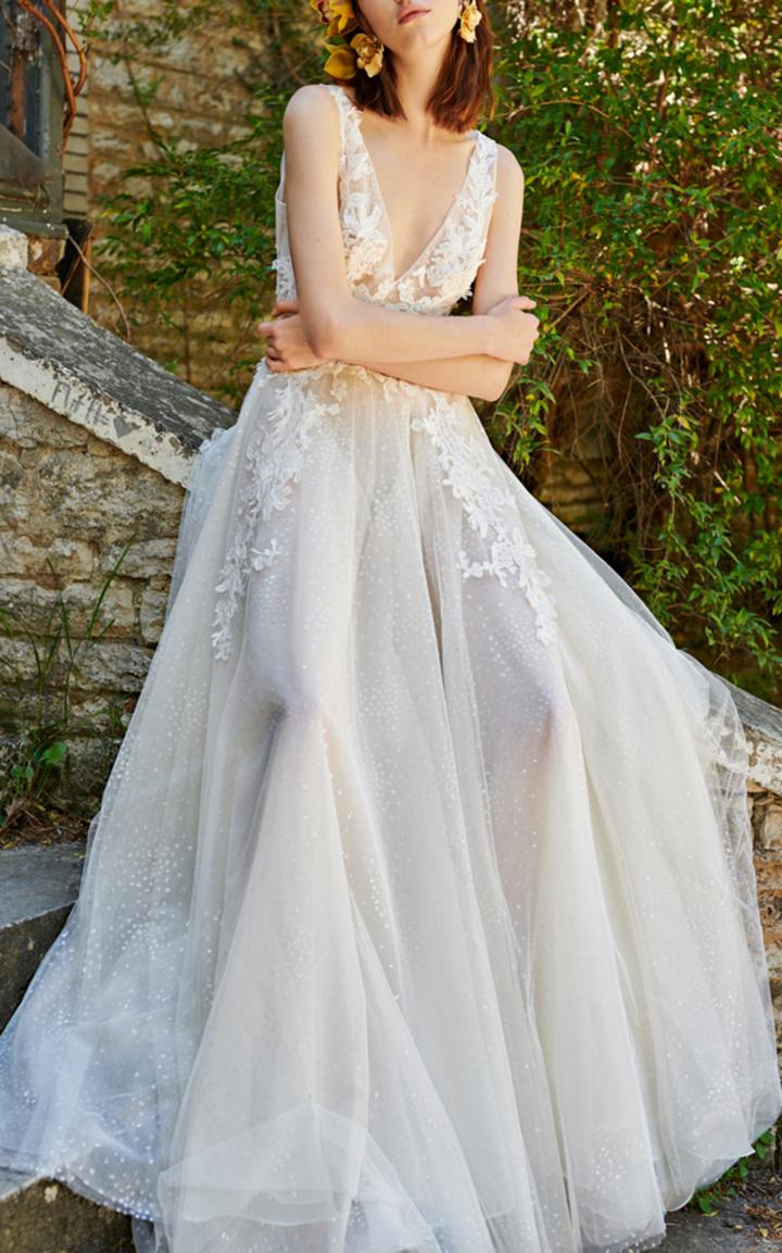 Costarellos Bridal Ethereal V-neck Gown