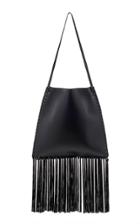 Jil Sander Border Fringed Leather Bag